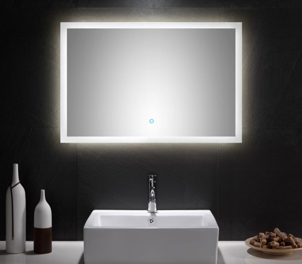 POSSEIK LED Spiegel 90x60 cm mit Touch Bedienung