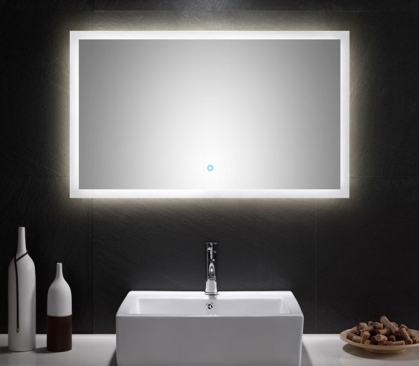 POSSEIK LED Spiegel 100x60 cm mit Touch Bedienung