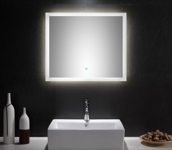 POSSEIK LED Spiegel 70x60 cm mit Touch Bedienung